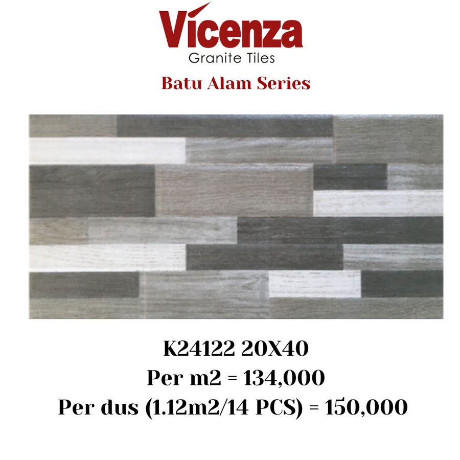 Granit Granite Tile Batu Alam Vicenza 20x40 Dinding/Lantai K24122