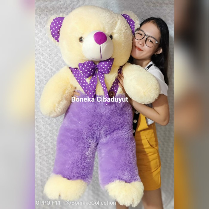 Boneka Beruang Jojon Ungu 1 meter Besar Bagus