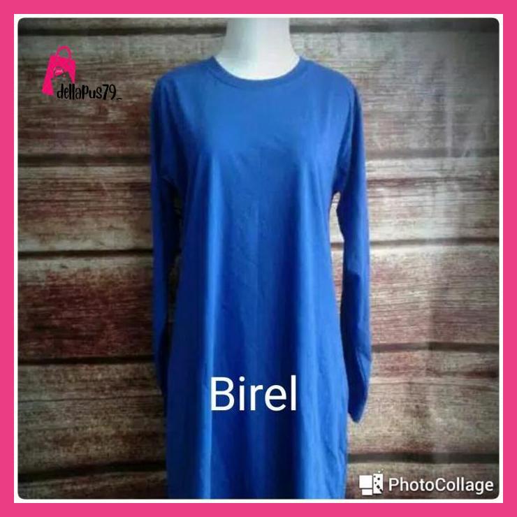 XXXL Jumbo BIG Kaos Tunik Polos Muslimah olahraga panjang cotton dellapus79_