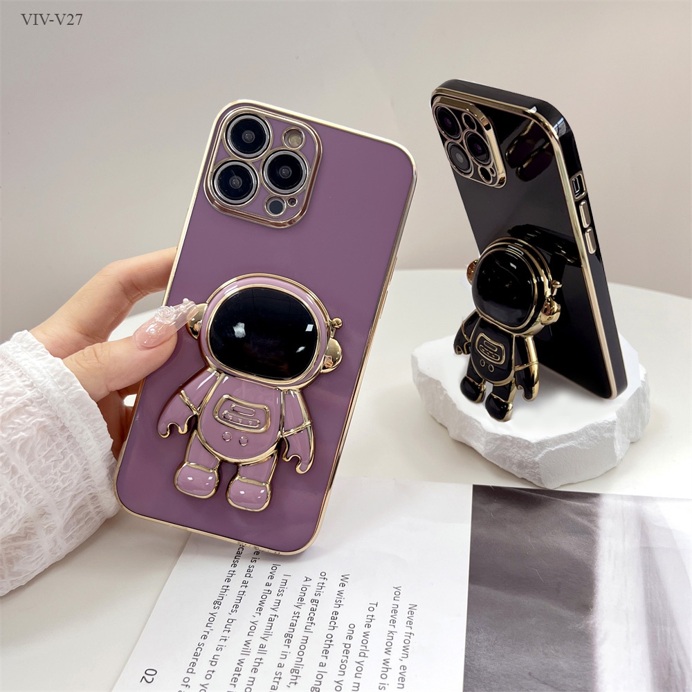 Casing Hp Untuk Pengiriman Lokal VIVO V27 V27E V11 Pro 5G Phone Case Softcase Light Luxury Astronaut