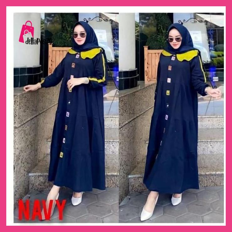 Gamis Wanita Muslim Syari Maxi Murah Jubah Dress Cewek Original Keren dellapus79_
