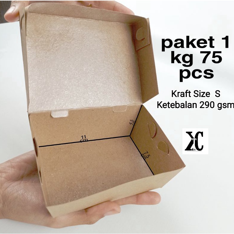 

Kemasan Baru.. (1KG 75 PCS) PAPER LUNCH BOX SIZE S PAKET HEMAT WIV