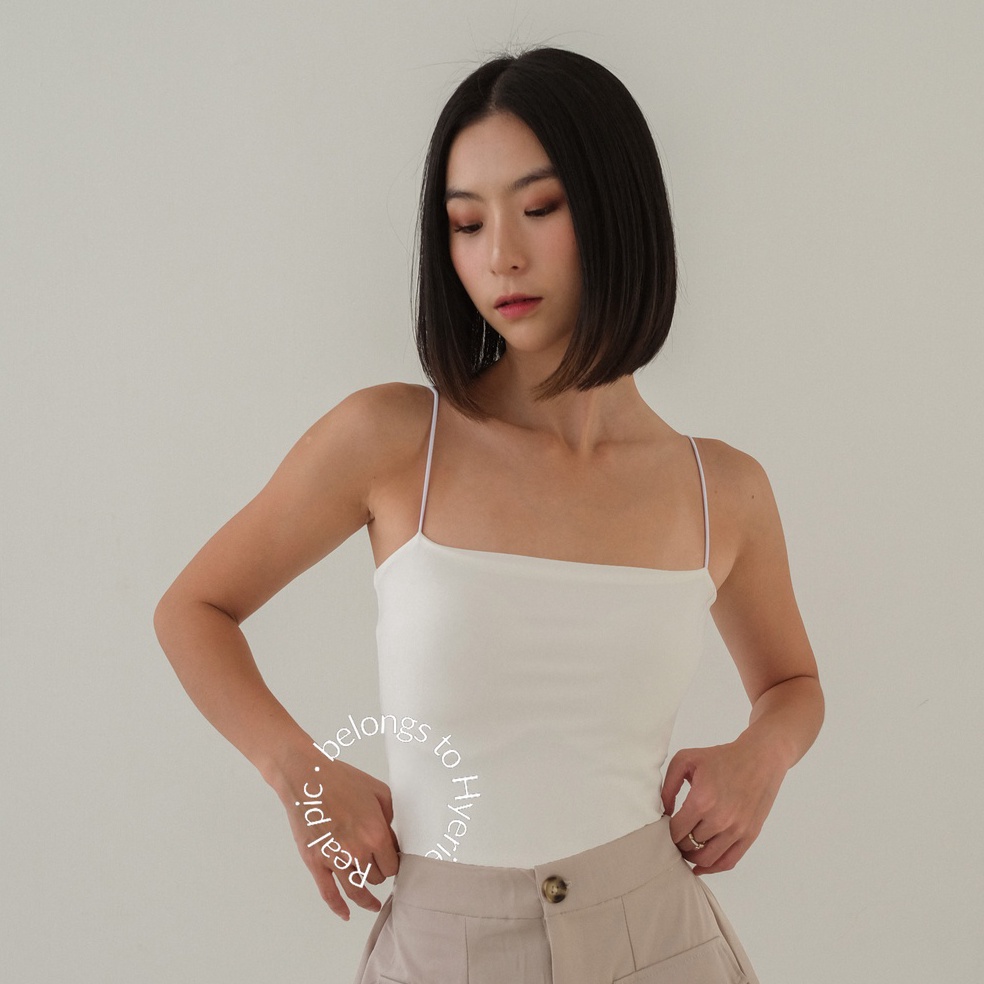 SPECIAL PRICE. Sora tanktop / Tank top wanita tali kecil leher kotak / Tanktop tali spageti square n