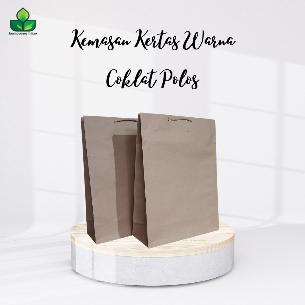 

Paper Bag Polos Kraft Coklat 20cm x 9 x t 26cm Tas Kado