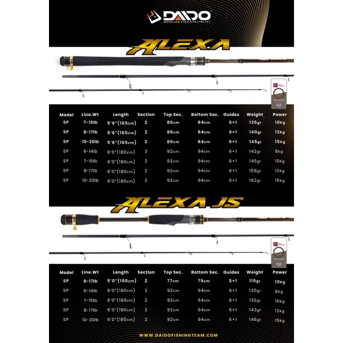 NEW SERIES JORAN PANCING DAIDO ALEXA SOLID / JAPAN STYLE 165CM/180CM (8KG-15KG) ORIGINAL