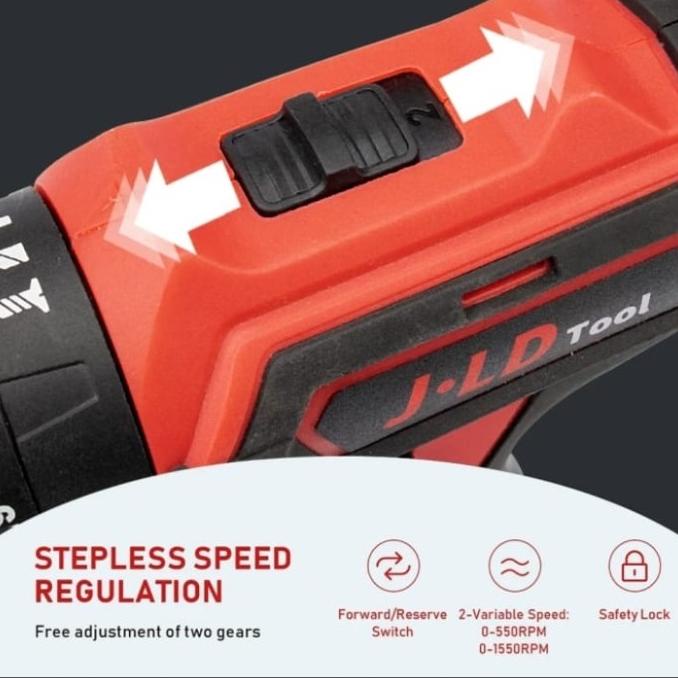 Mesin Bor Baterai Bor Listrik / Bor Beton Cas 2 Baterai Set 36V - Jld