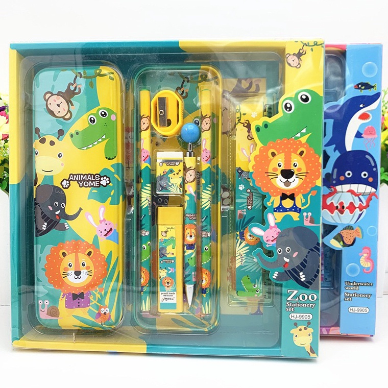 

8W599M80 Kotak Pensil Anak Set Souvenir Hadiah Kado Anak Stationery 65