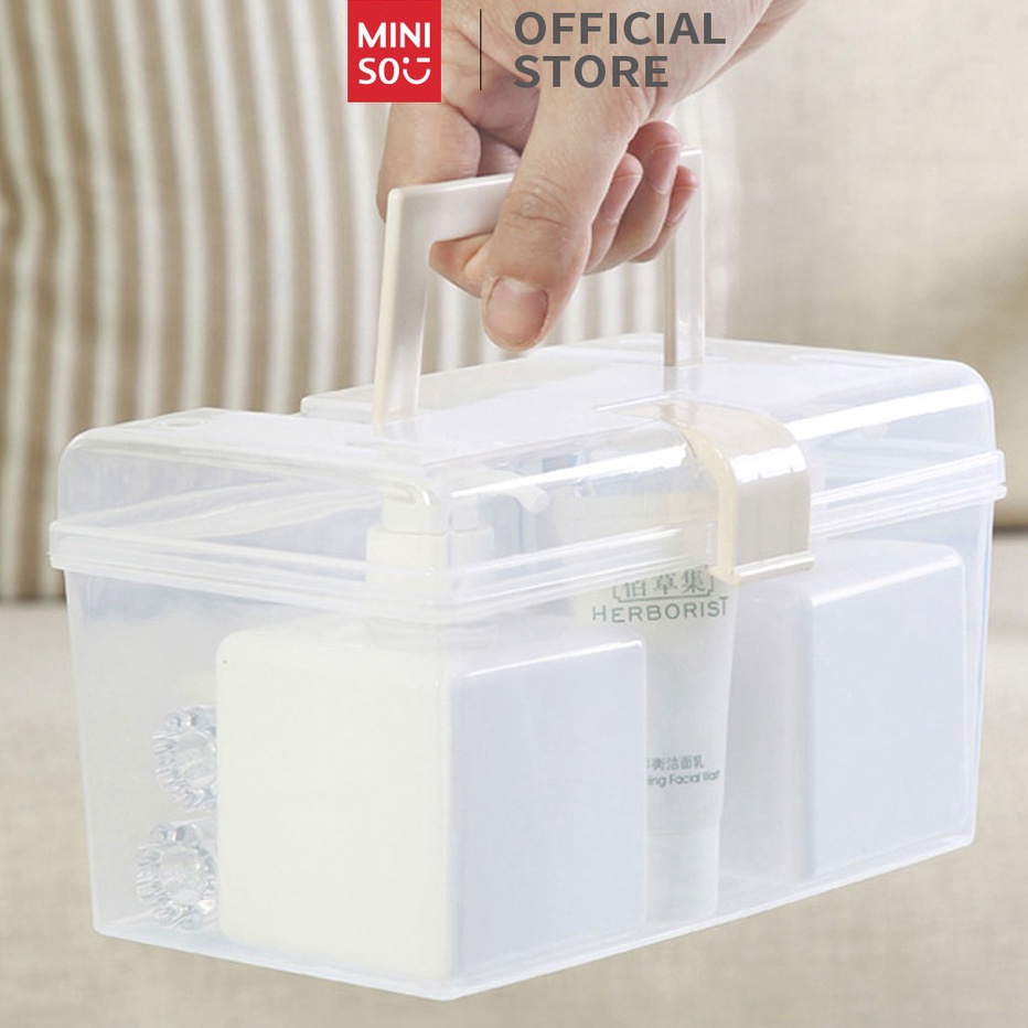 Action Now MINISO Organizer Meja Tempat Kotak Penyimpanan penyelenggara rumah kotak penyimpanan alat