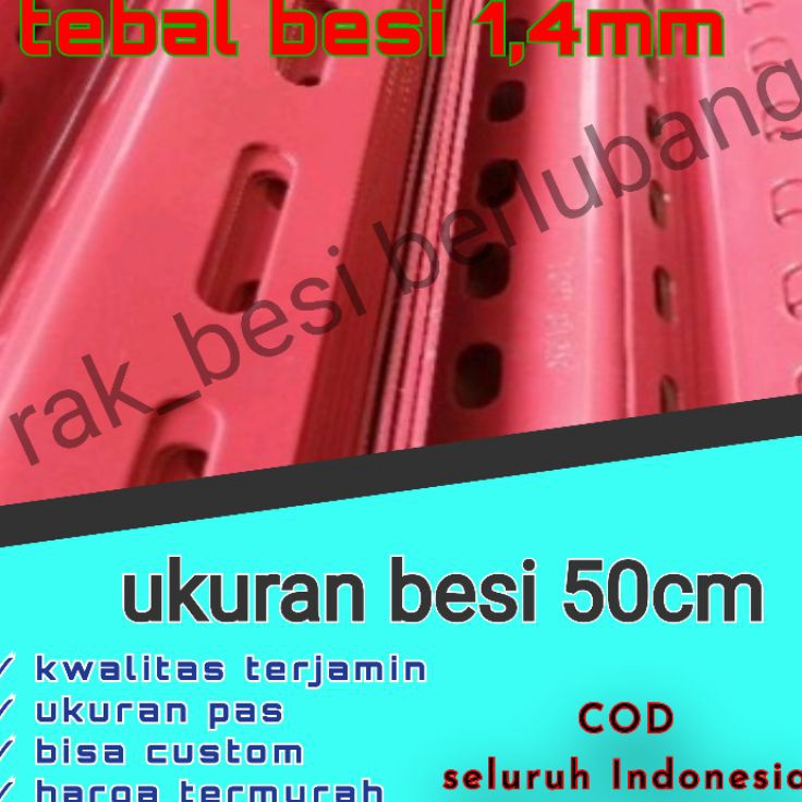 Promo Sekarang besi siku lubang 50cm tebal 1,4mm warna siku lubang hamertune | siku lubang putih | s