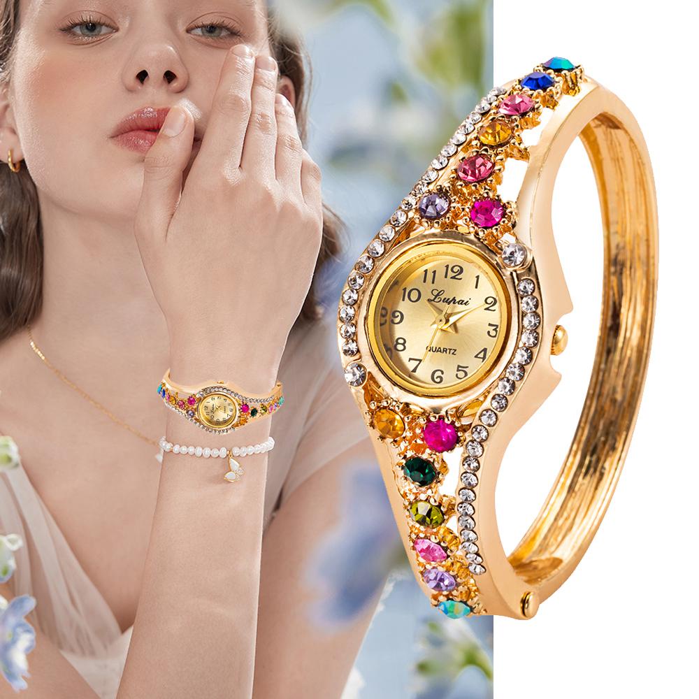 ❤Women Watches Luxury Rhinestone Small Watch Waterproof Dress Diamonds Bracelet Wristwatch Gift for 