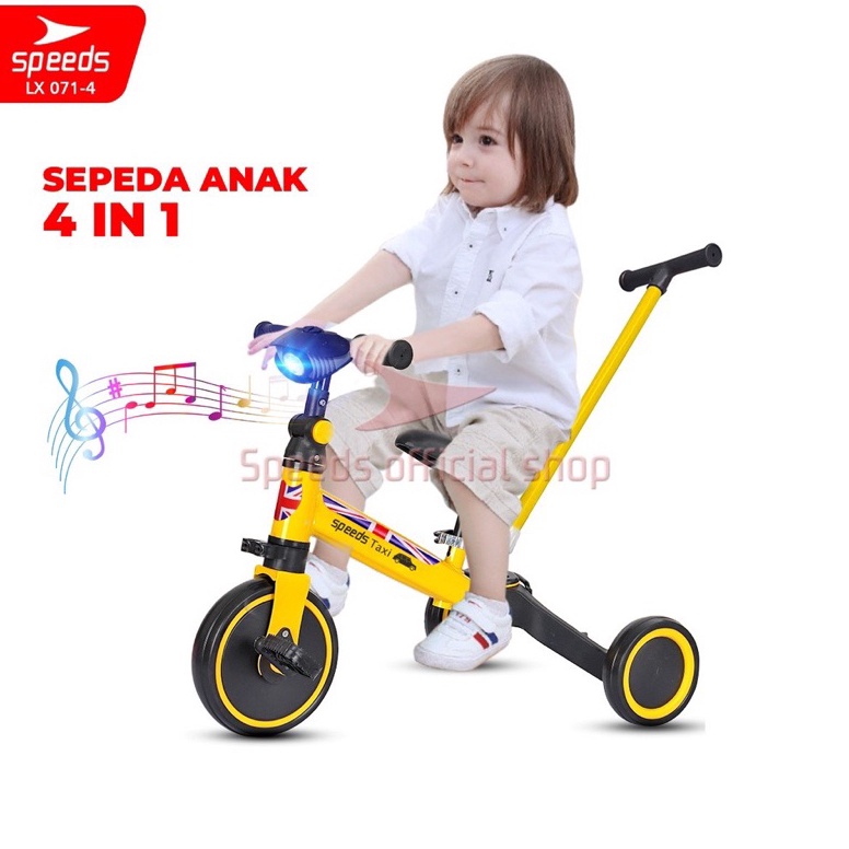 Best Product SPEEDS Sepeda Anak Roda 3 Sepeda Mini 2In1 Taxi Balance Bike Push Bike Sepeda Keseimban