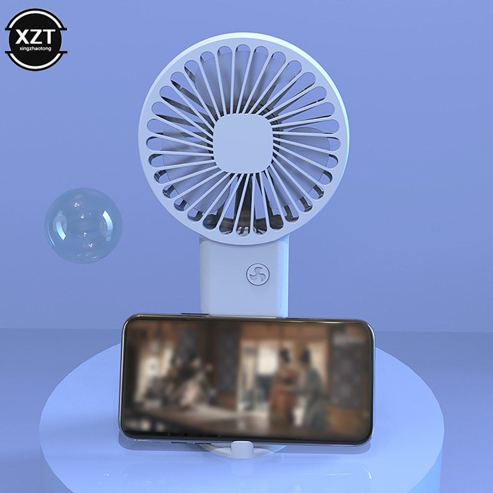 ❤Portable USB Rechargeable Mini Fan Handheld Fans with Base Summer Outdoor Portable Hand Hold Fan wi