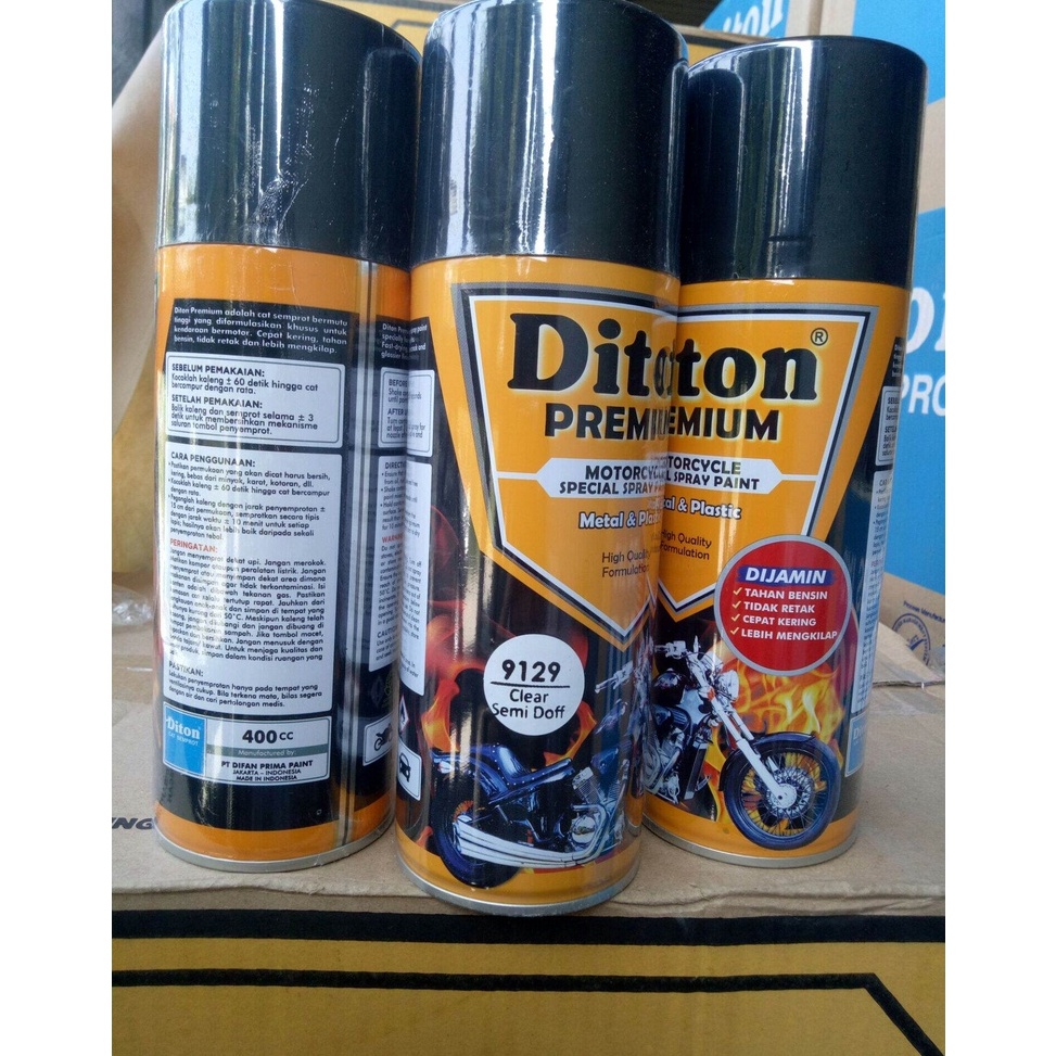 CHEKOUT. Pilok Diton Premium Clear semi Doff 9129 400cc Pernis clear Pilox bening pilok finishing Ca