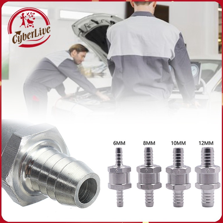 Paling Dicari.. Katup Satu Arah Bahan Bakar 6/8/10/12mm One Way Valve Fuel Motor Mobil Selang Alumin