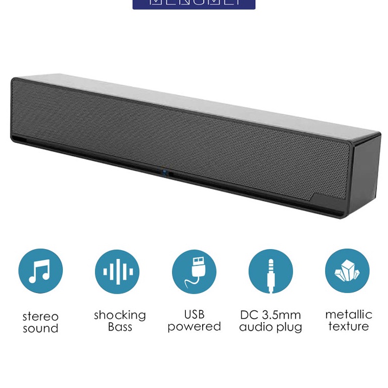 Langsung Order.. MENGMEI⭐D10 SPEAKER PC speaker soundbar laptop multimedia subwoofer AUX speaker pow