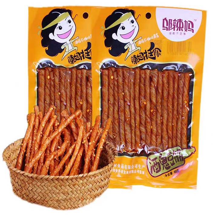 

LNNH5665 ✔✔SALE✔✔ Halal Wulama Latiao camilan Pedas Snack Spicy Tofu Gluten Latiao Snack Vira- Halal vegetarian camilan pedas SoyBean Kulit Tahu LATIAO Wulama latiao Halal Vege Wulama gluten