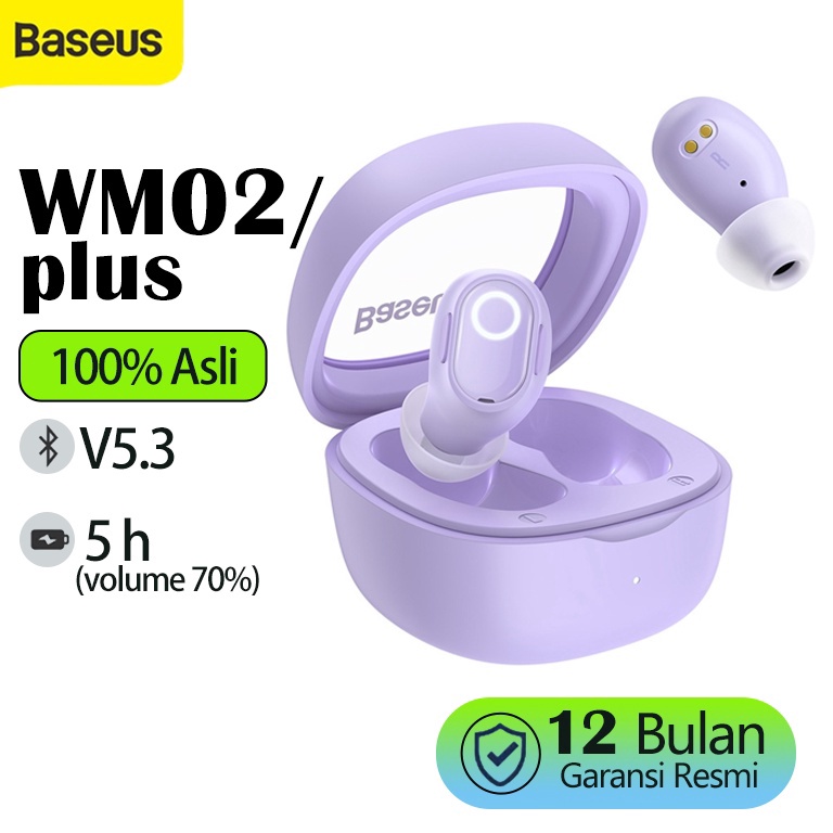 CHEKOUT. BASEUS TRUE WIRELESS BLUETOOTH EARPHONE MINI EARBUDS TWS WM02 / wm02 plus