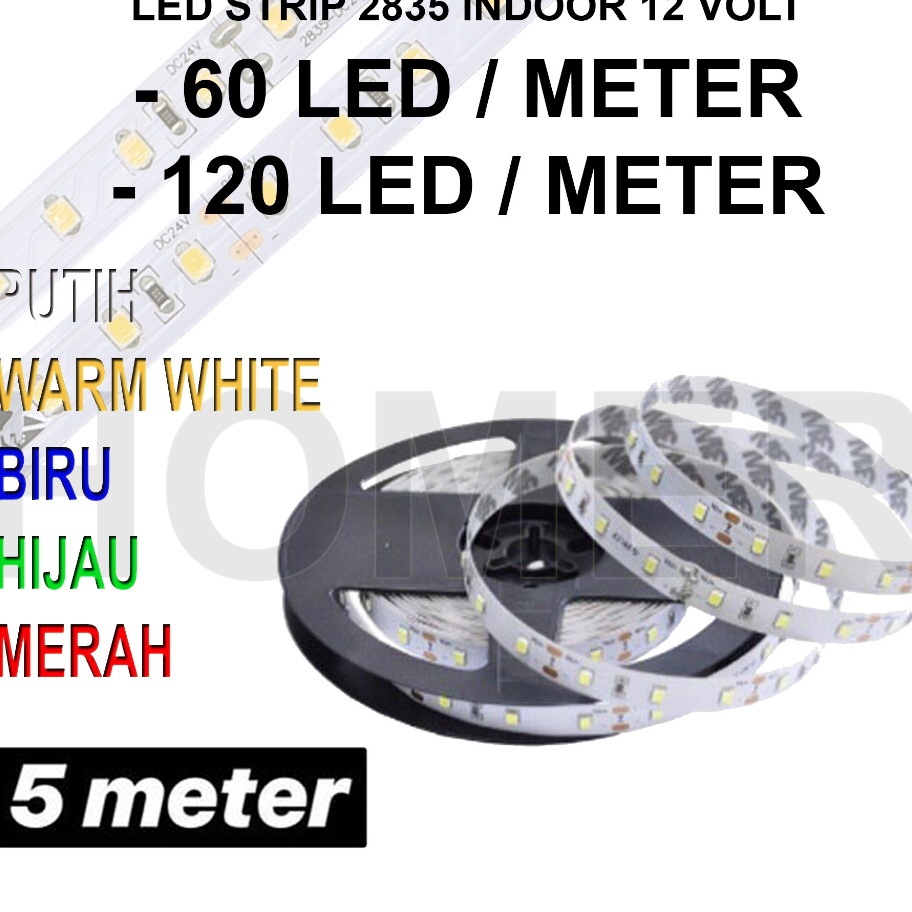 Sale Lampu LED strip pita flexible smd 3528 / 2835 ip33 ip20 ip22 ip33 nonwaterproof 12v 12 volt 5 m