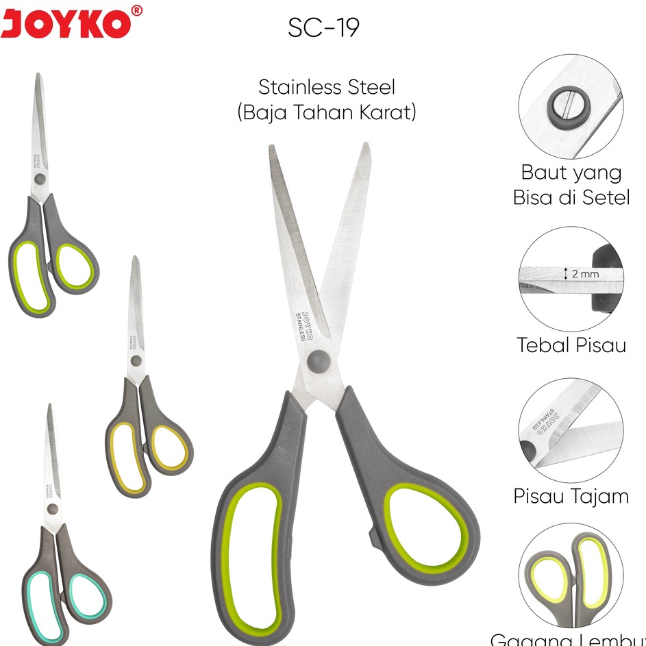

Terbaru❅ AJCDL Gunting Scissors Joyko SC-19 087 ❈Best