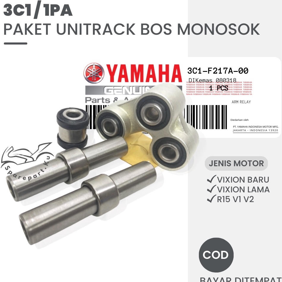Langsung Order!.. (HEMAT) PAKET KOMPLIT YAMAHA SEGITIGA BOSH MONOSHOCK VIXION + BOSH ARM VIXION OLD 