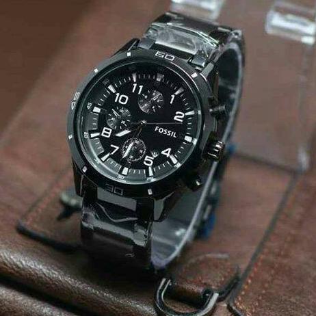 JAM TANGAN PRIA FOSSIL KW SUPER VARIASI CHRONO DATE ON RT FULL BLACK