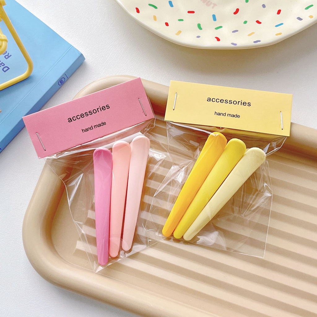 BASIC PIN PONI RAMBUT JEPIT RETRO BANGS FRIDGE SOLID SUMMER HAIRPIN POLOS COLORFUL WARNA WARNI JEPITAN HAIRCLIP METAL PLASTIC HAIR CLIP SNAP HAIRPIN SNAP ELEGAN FRENCH KOREAN STYLE AKSESORIS PITA PIN RAMBUT RIBBON ACCESSORIES