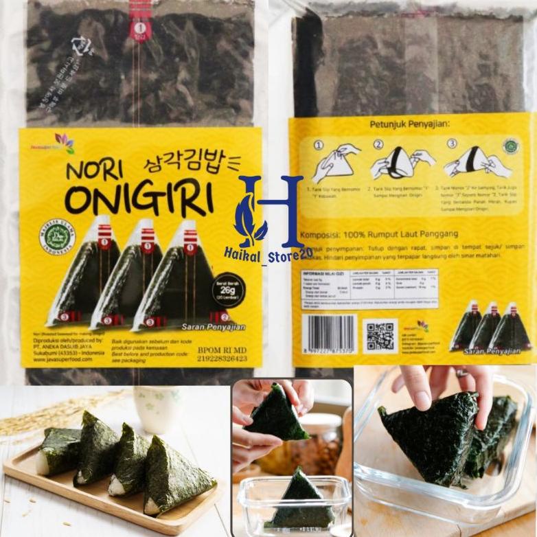 

HOT PROMO NORI ONIGIRI /NORI WRAPPER / TRIANGLE 20 LEMBAR