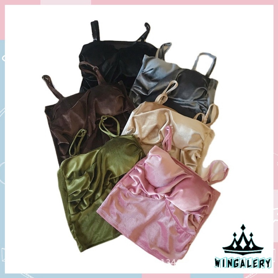 CHEKOUT. WINGALERY Bra Tanktop fashion wanita tanpa kawat bh pakaian dalam wanita 1049