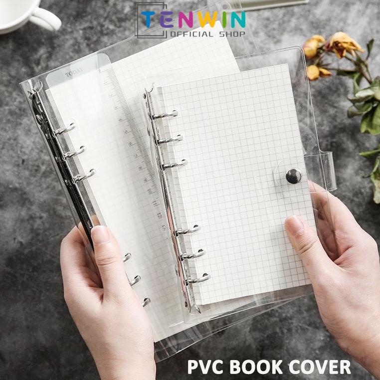 

Promo A7/A6 /A5Clear Soft Pvc Notebook Binder Cover Planner 6-Ring Loose-Leaf Folder-Tenwin
