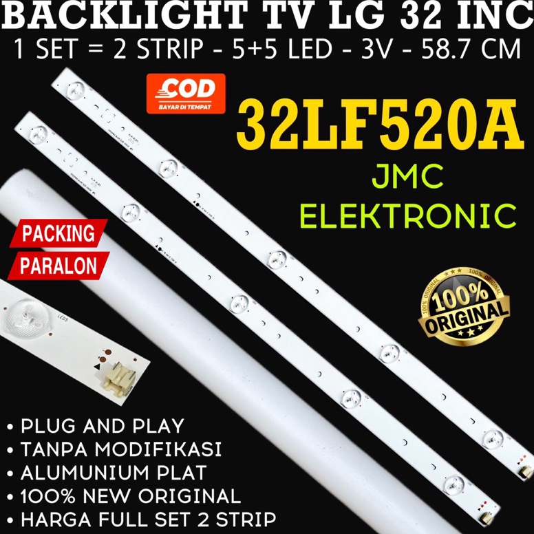 VIRAL. BACKLIGHT TV LED LG 32 INC 32LF520 32LF520A 32LF LAMPU LED BL LG 32 INCH 32IN 5K 3V