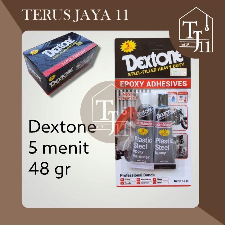

Termurah Lem Besi Dextone 5 Menit 48Gram/Lem Dextone 5 Menit/Perekat Material Serbaguna Dextone 5 Menit Asli