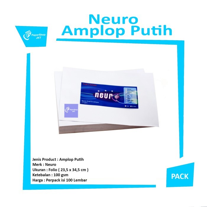 

Terlaris Termurah!!! Neuro Amplop Putih Folio