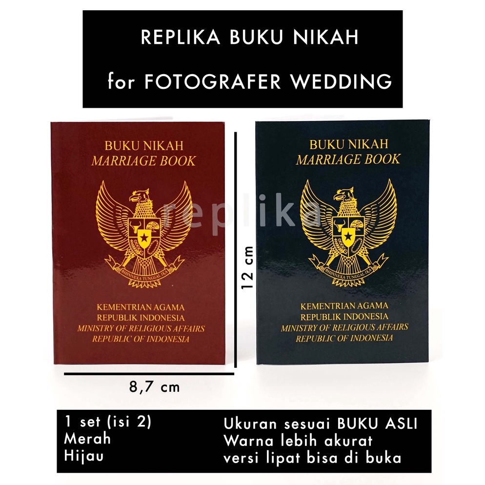 

PROMO HARI INI Replika Buku nikah mark 2 untuk fotografer wedding