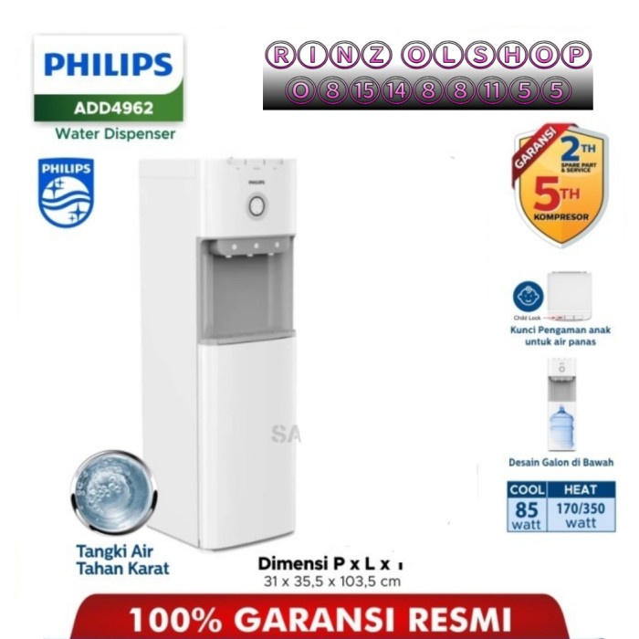 DISPENSER AIR PHILIPS ADD4962 WATER DISPENSER GALON BAWAH KOMPRESOR