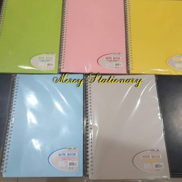 

MN736 NOTE BOOK B5 SPIRAL COVER PLASTIK TEBAL NOTEBOOK BUKU PASTEL COL