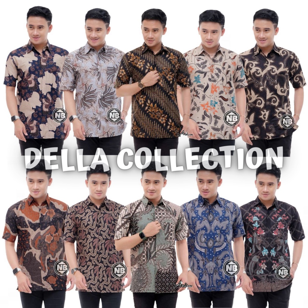 Kemeja Batik Pria Formal Murah Terbaru Halus Slim Fit Modern H8X9 Jumbo Dewasa Mewah Tebal Adem Bagu