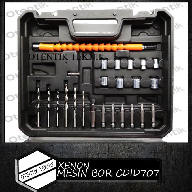 Xenon Cdid707 Mesin Bor Baterai Putar Kiri Kanan - Bor Cordless Drill