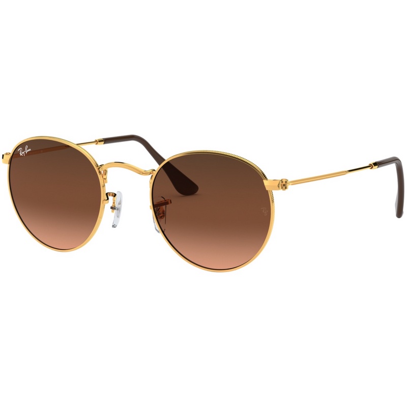 Ray-Ban Sunglass Round Metal RB 3447 9001A5 53 Light Bronze w/ Pink Gradient Brown