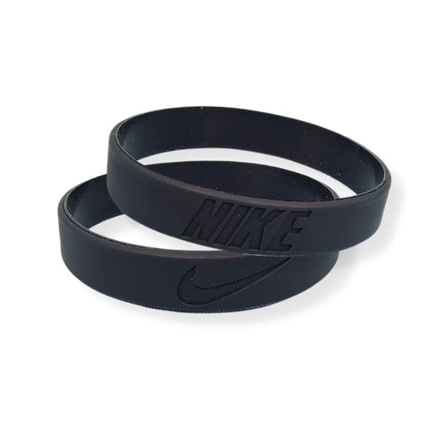 Gelang Karet Pria Hitam Nike - Rubber Bracelet Sport