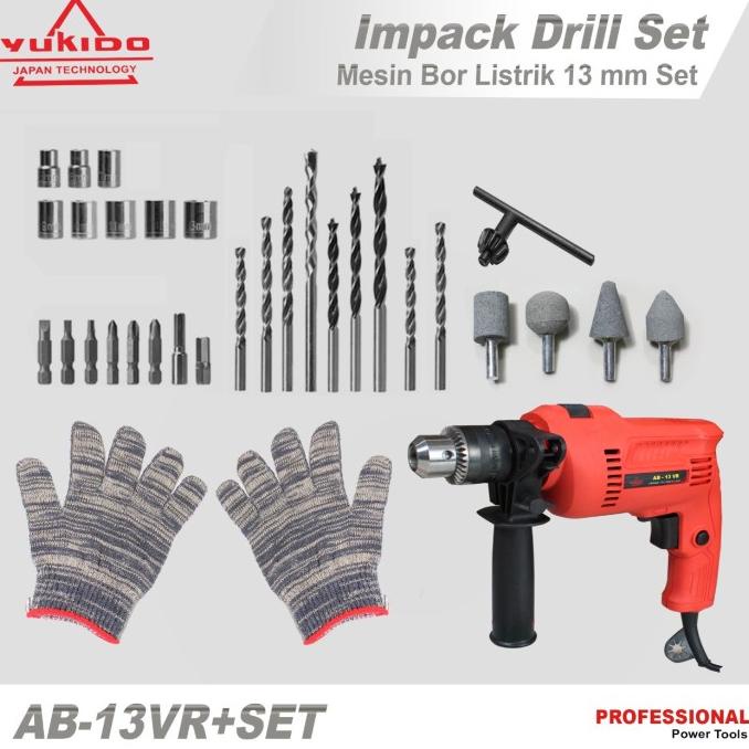 Mesin Bor 13Mm Mesin Bor Murah Kairos Impact Drill 13Mm Set Koper