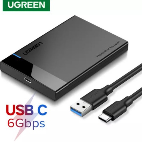 Recomended.. Ugreen HDD SSD Case Enclosure External 2.5 Type C 3.1 Micro B 6 Gbps ANTI SHOCK