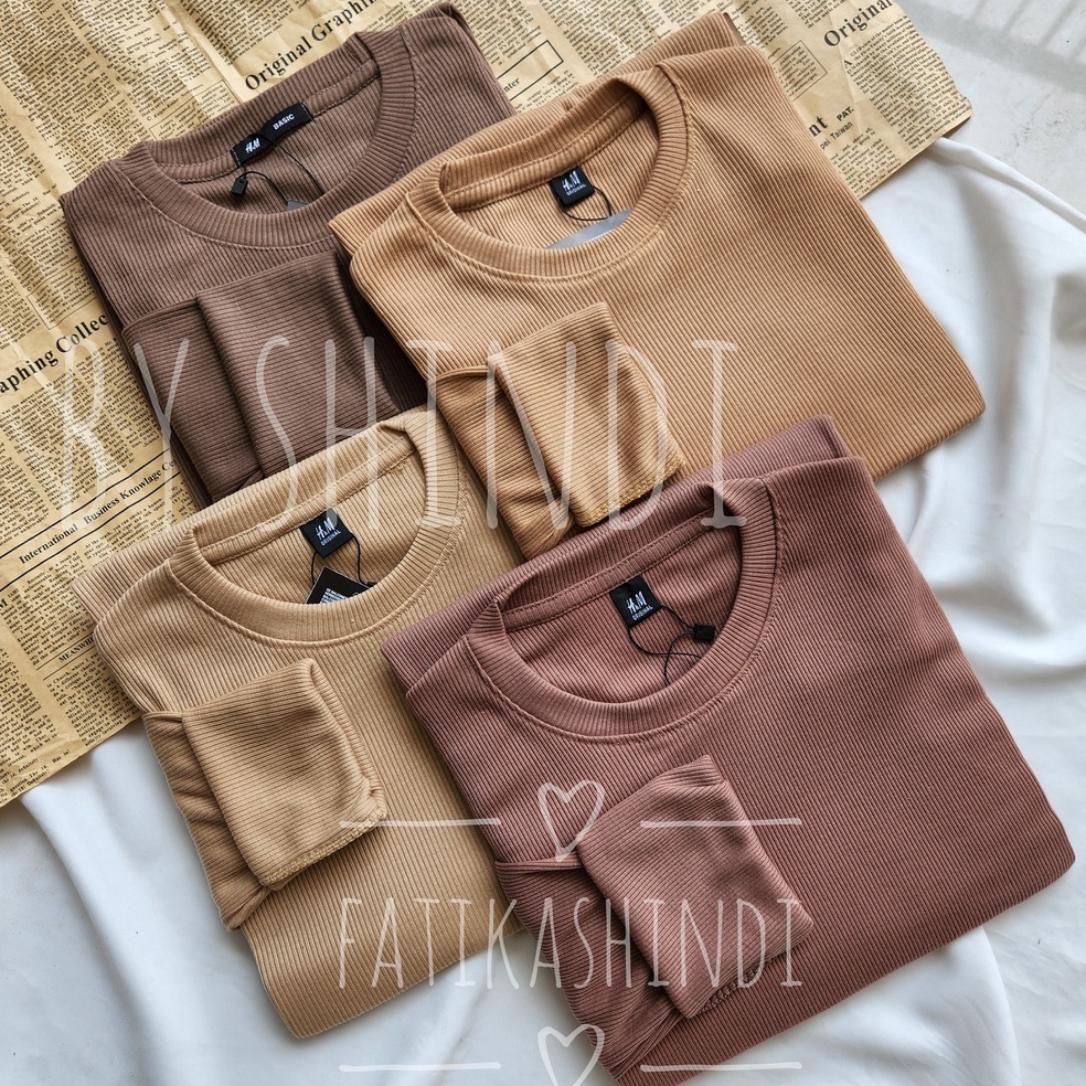 NEW STOCK. Kaos Rib Premium / Kaos Rib Premium Lengan Panjang / Kaos Rib Premium / kaos rib tebal Pr