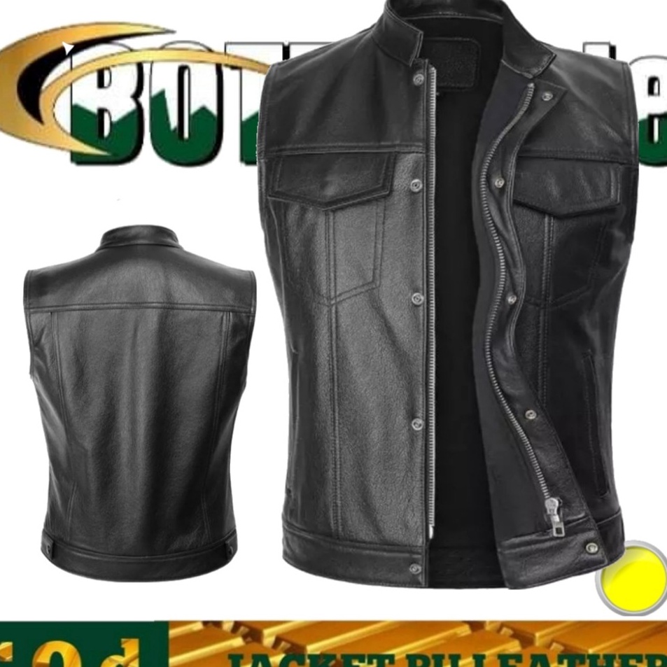 Serba Murah Rompi pria/Rompi Rompi Motor/Rompi Kulit asli original semi kulit terbaru/Rompi kulit si