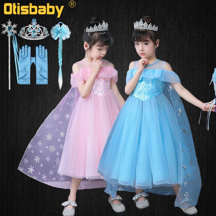 HARGA BERSAHABAT. GRATIS AKSESORIS | baju anak princess perempuan | gaun anak perempuan | baju froze