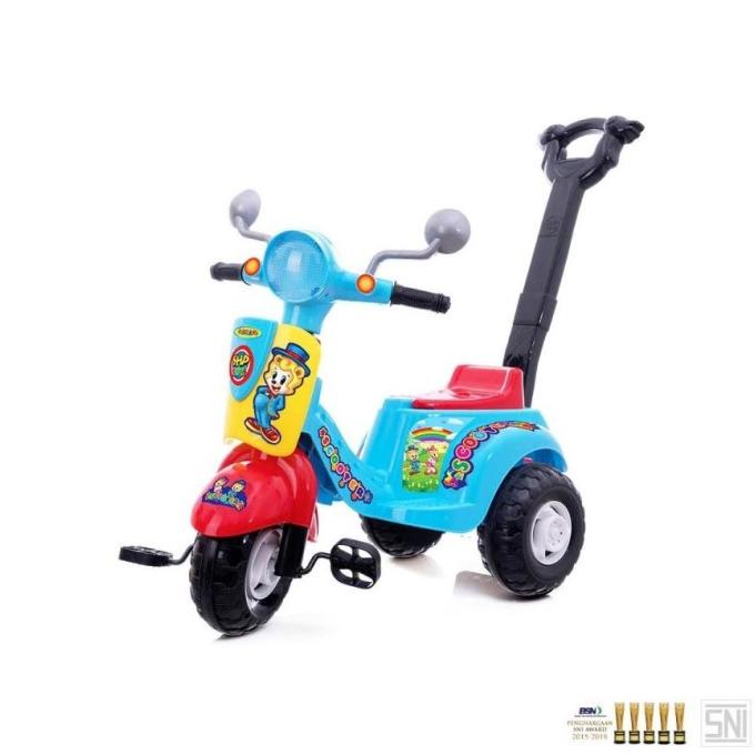 MAINAN ANAK PLASTIK SHP TOYS SCOOTER 609 SEPEDA/VESPA DORONG RODA 3