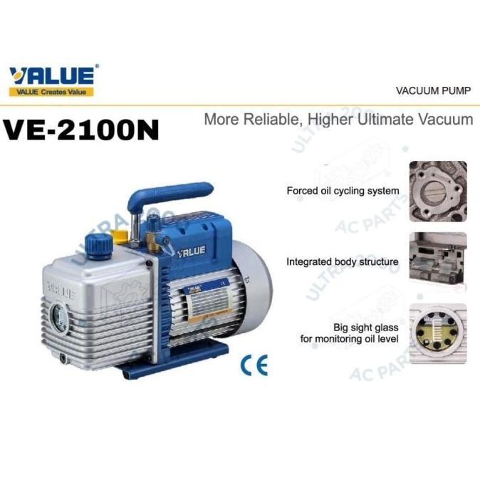 VALUE VE2100N 1PK VACUUM PUMP 2STAGE