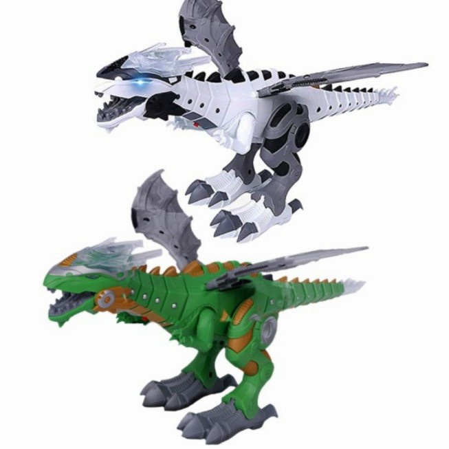 MAINAN ROBOT DINO DINOSAURUS NAGA BISA KELUAR ASAP NYALA LAMPU