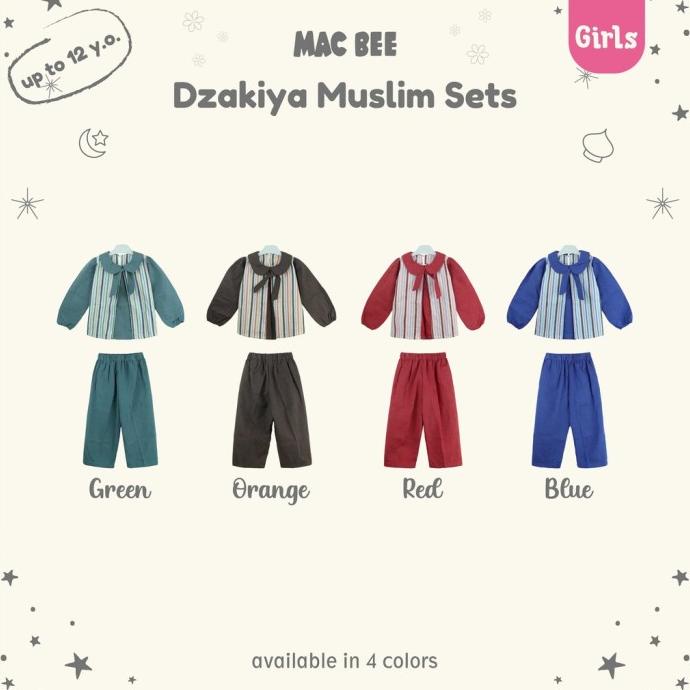 MacBee Setelan Anak Perempuan Tunik Anak Muslim Collection Dzakiya