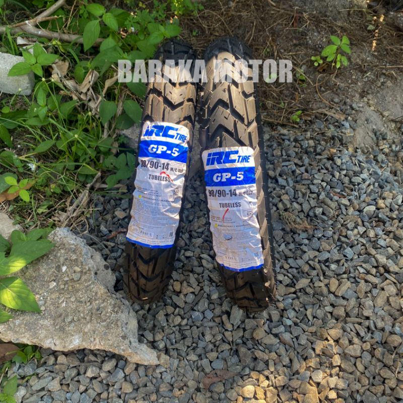 Ban Tubless Depan 80/90-14 dan Belakang 90/90-14 GP5 IRC - Beat Fi/ Vario Fi