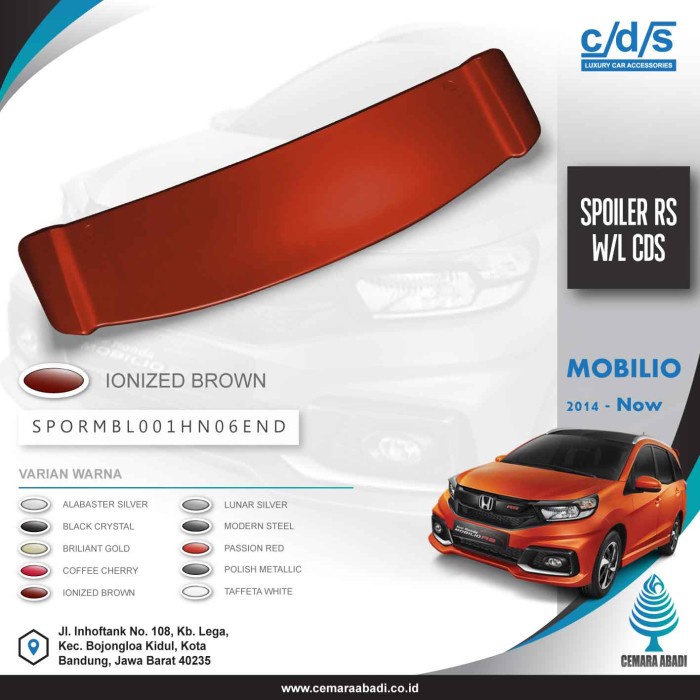 SPOILER RS WITH LAMP MOBILIO 2014 - NOW CDS
